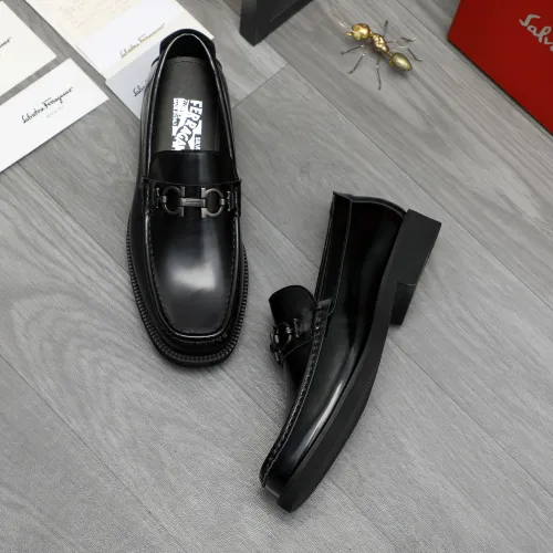 Replica Salvatore Ferragamo Leather Shoes For Men #1416540 $96.00 USD for Wholesale