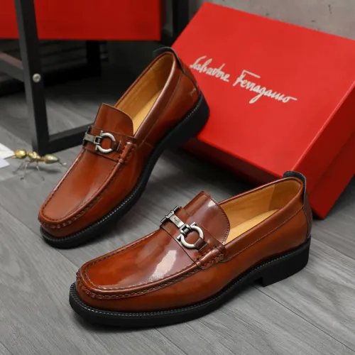 Salvatore Ferragamo Leather Shoes For Men #1416541 $96.00 USD, Wholesale Replica Salvatore Ferragamo Leather Shoes
