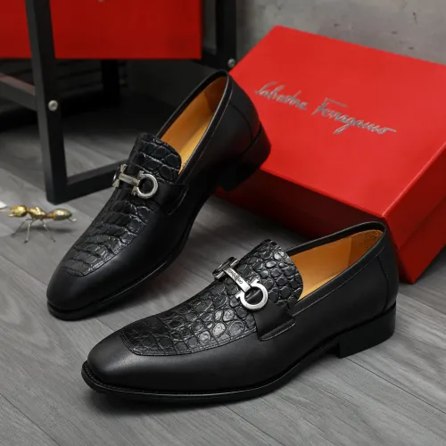 Salvatore Ferragamo Leather Shoes For Men #1416545 $88.00 USD, Wholesale Replica Salvatore Ferragamo Leather Shoes
