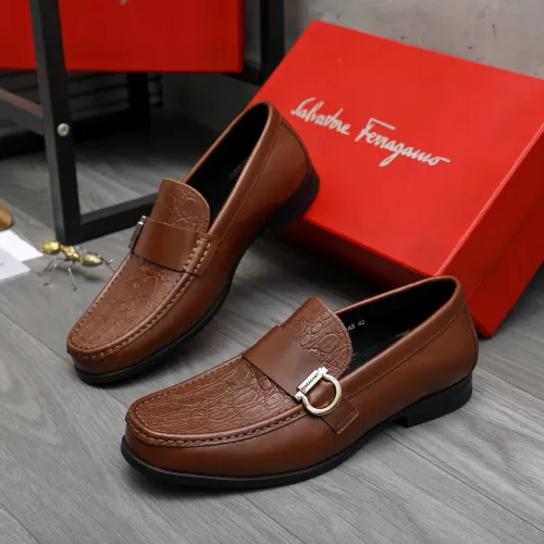 Salvatore Ferragamo Leather Shoes For Men #1416546 $88.00 USD, Wholesale Replica Salvatore Ferragamo Leather Shoes