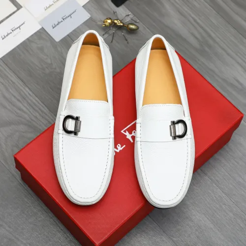 Replica Salvatore Ferragamo Leather Shoes For Men #1416548 $76.00 USD for Wholesale