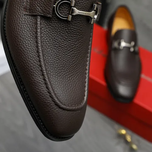 Replica Salvatore Ferragamo Leather Shoes For Men #1416552 $88.00 USD for Wholesale