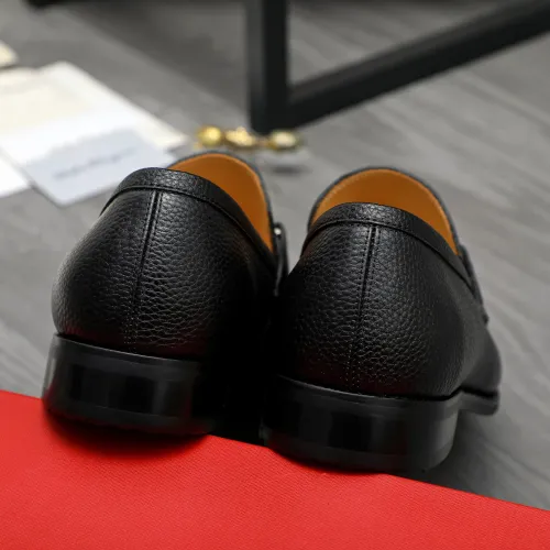 Replica Salvatore Ferragamo Leather Shoes For Men #1416553 $88.00 USD for Wholesale