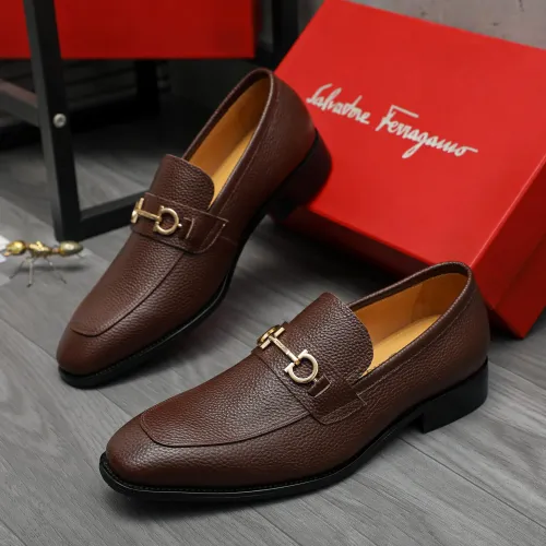 Salvatore Ferragamo Leather Shoes For Men #1416556 $88.00 USD, Wholesale Replica Salvatore Ferragamo Leather Shoes