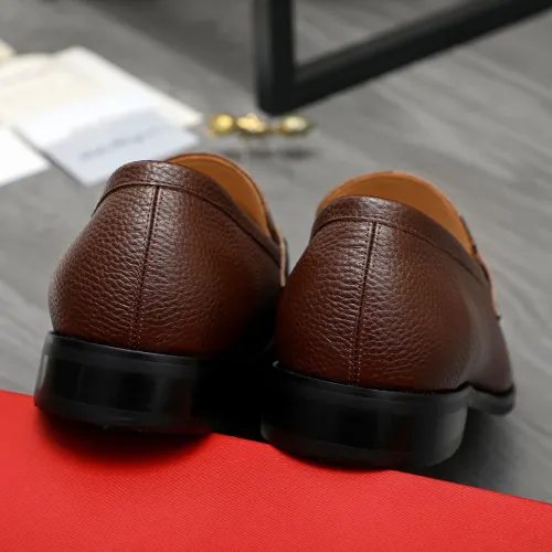 Replica Salvatore Ferragamo Leather Shoes For Men #1416556 $88.00 USD for Wholesale
