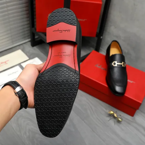 Replica Salvatore Ferragamo Leather Shoes For Men #1416557 $88.00 USD for Wholesale