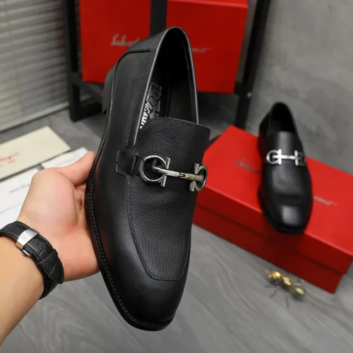 Replica Salvatore Ferragamo Leather Shoes For Men #1416562 $88.00 USD for Wholesale