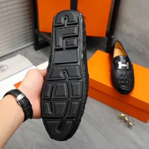 Replica Hermes Leather Shoes For Men #1416930 $76.00 USD for Wholesale