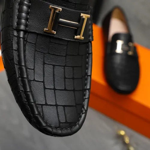 Replica Hermes Leather Shoes For Men #1416938 $76.00 USD for Wholesale