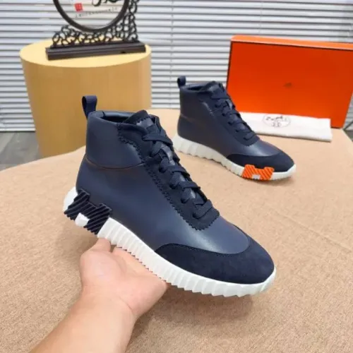 Replica Hermes High Tops Shoes For Men #1416998 $80.00 USD for Wholesale