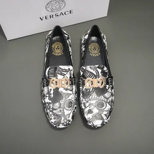 Versace Leather Shoes For Men #1417131 $76.00 USD, Wholesale Replica Versace Leather Shoes