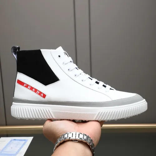 Replica Prada High Top Shoes For Men #1417142 $85.00 USD for Wholesale