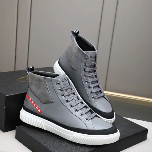 Replica Prada High Top Shoes For Men #1417143 $85.00 USD for Wholesale