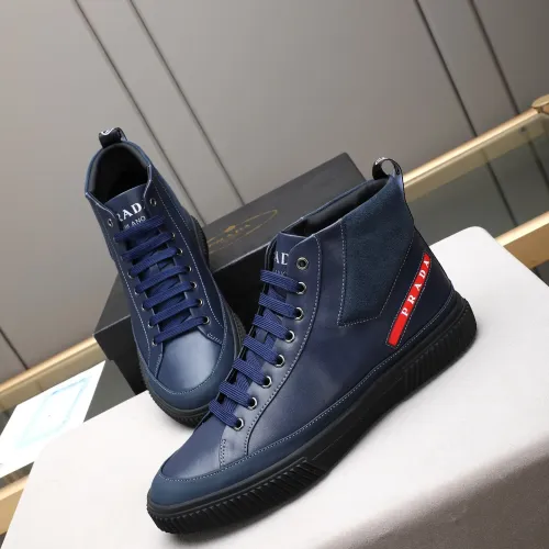 Prada High Top Shoes For Men #1417144 $85.00 USD, Wholesale Replica Prada High Top Shoes