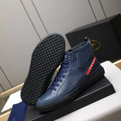 Replica Prada High Top Shoes For Men #1417144 $85.00 USD for Wholesale