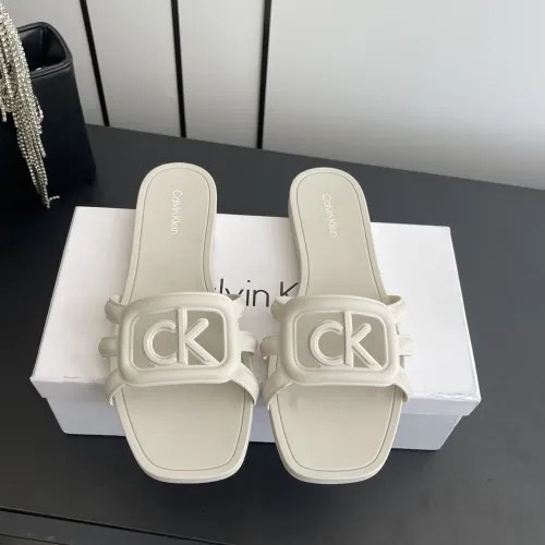 Calvin Klein CK Slippers For Women #1417477 $64.00 USD, Wholesale Replica Calvin Klein CK Slippers
