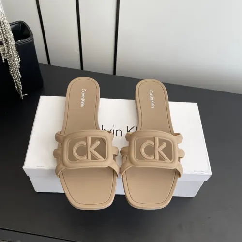 Calvin Klein CK Slippers For Women #1417479 $64.00 USD, Wholesale Replica Calvin Klein CK Slippers