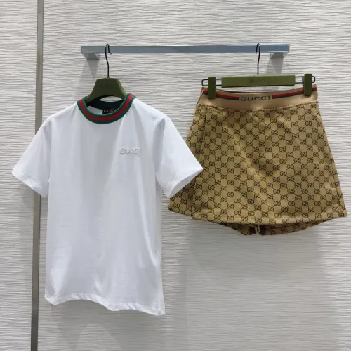 Gucci Tracksuits Short Sleeved For Women #1417741 $98.00 USD, Wholesale Replica Gucci Tracksuits