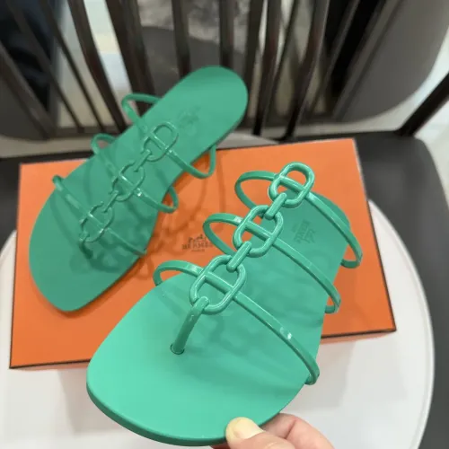 Replica Hermes Slippers For Women #1417798 $52.00 USD for Wholesale