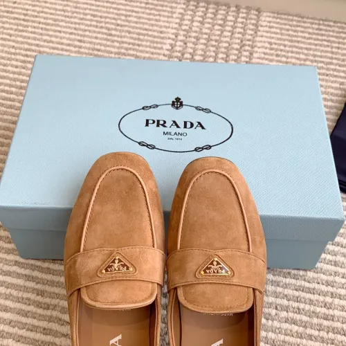 Replica Prada Leather Shoes For Women #1417845 $105.00 USD for Wholesale