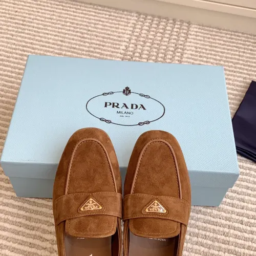 Replica Prada Leather Shoes For Women #1417849 $105.00 USD for Wholesale