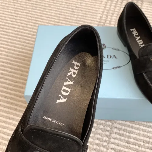 Replica Prada Leather Shoes For Women #1417851 $105.00 USD for Wholesale