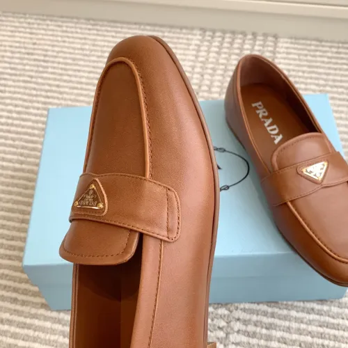 Replica Prada Leather Shoes For Women #1417855 $105.00 USD for Wholesale