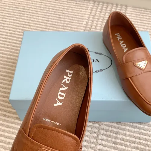 Replica Prada Leather Shoes For Women #1417855 $105.00 USD for Wholesale