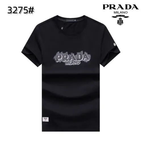 Prada T-Shirts Short Sleeved For Men #1418258 $27.00 USD, Wholesale Replica Prada T-Shirts