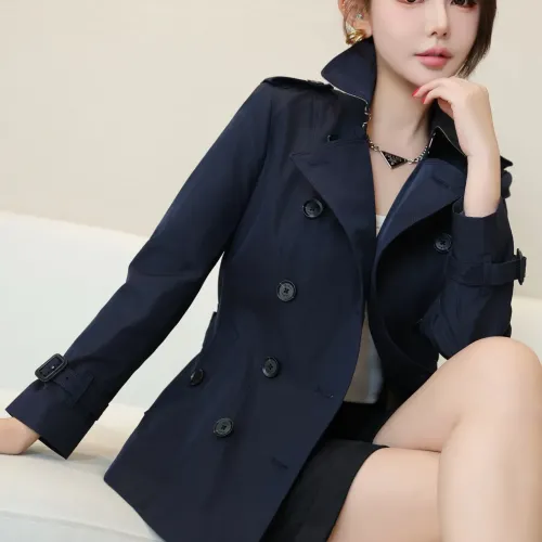 Replica Burberry Trench Coat Long Sleeved For Women #1419514 $160.00 USD for Wholesale