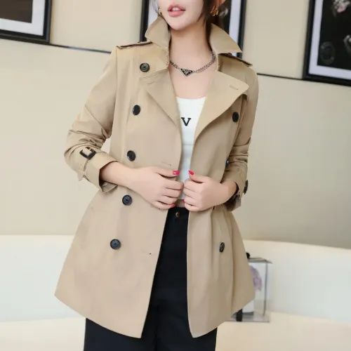 Replica Burberry Trench Coat Long Sleeved For Women #1419535 $160.00 USD for Wholesale