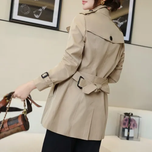 Replica Burberry Trench Coat Long Sleeved For Women #1419535 $160.00 USD for Wholesale