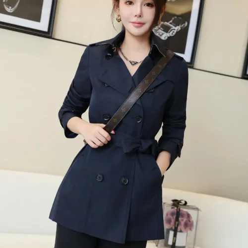 Replica Burberry Trench Coat Long Sleeved For Women #1419541 $160.00 USD for Wholesale