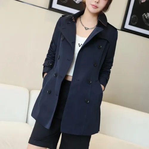 Replica Burberry Trench Coat Long Sleeved For Women #1419541 $160.00 USD for Wholesale