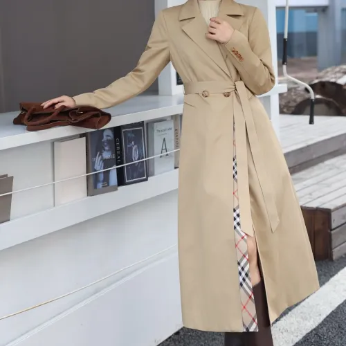 Burberry Trench Coat Long Sleeved For Women #1419552 $170.00 USD, Wholesale Replica Burberry Trench Coat