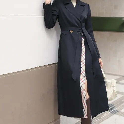 Burberry Trench Coat Long Sleeved For Women #1419556 $170.00 USD, Wholesale Replica Burberry Trench Coat
