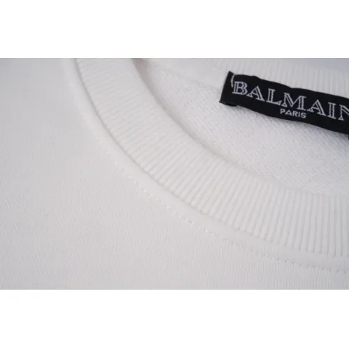 Replica Balmain Hoodies Long Sleeved For Men #1419642 $34.00 USD for Wholesale