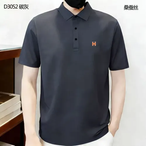 Replica Hermes T-Shirts Short Sleeved For Men #1420303 $40.00 USD for Wholesale