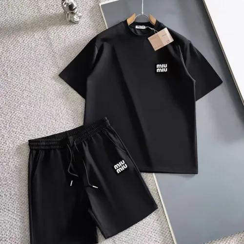 MIU MIU Tracksuits Short Sleeved For Men #1420428 $56.00 USD, Wholesale Replica MIU MIU Tracksuits