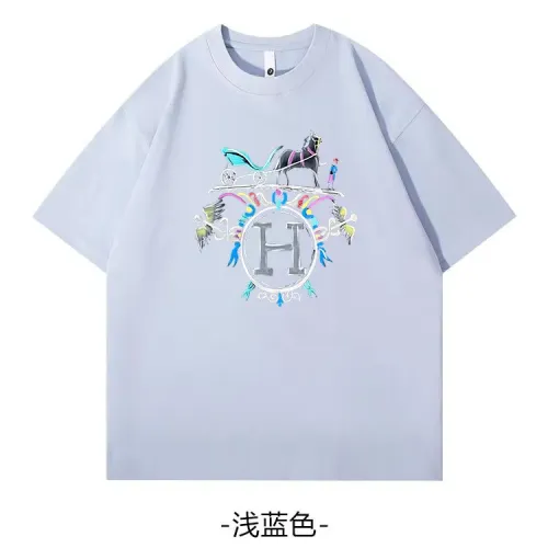 Hermes T-Shirts Short Sleeved For Unisex #1420795 $34.00 USD, Wholesale Replica Hermes T-Shirts