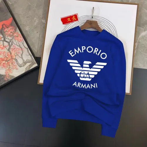 Armani Hoodies Long Sleeved For Men #1420857 $48.00 USD, Wholesale Replica Armani Hoodies