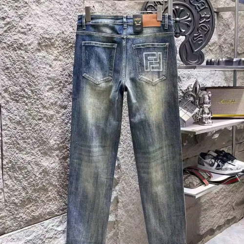 Replica Fendi Jeans For Men #1421204 $68.00 USD for Wholesale