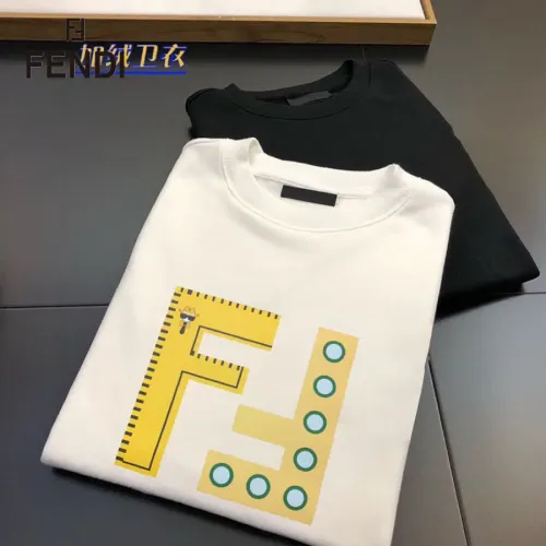 Replica Fendi Hoodies Long Sleeved For Men #1421252 $45.00 USD for Wholesale