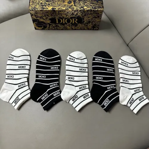 Replica Christian Dior Socks For Women #1422573 $25.00 USD for Wholesale