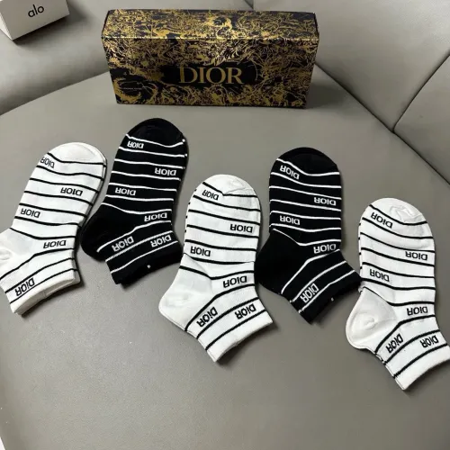 Replica Christian Dior Socks For Women #1422573 $25.00 USD for Wholesale