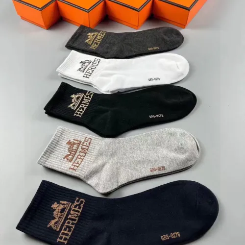 Replica Hermes Socks For Men #1422574 $25.00 USD for Wholesale