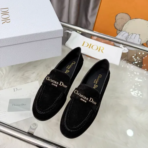 Replica Christian Dior Leather Shoes For Women #1422845 $105.00 USD for Wholesale