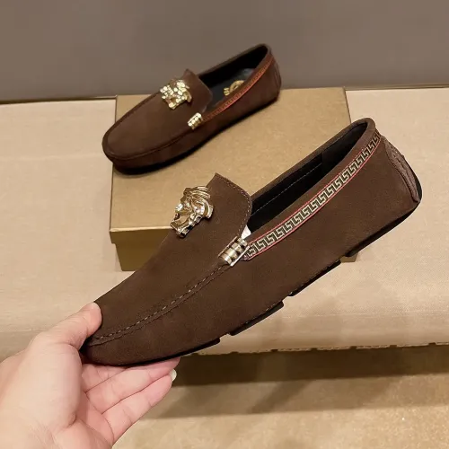 Replica Versace Leather Shoes For Men #1423013 $76.00 USD for Wholesale