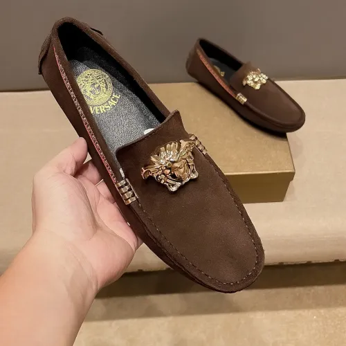 Replica Versace Leather Shoes For Men #1423013 $76.00 USD for Wholesale