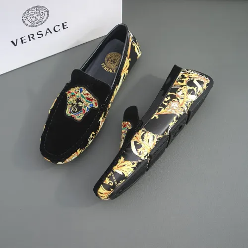 Versace Leather Shoes For Men #1423014 $76.00 USD, Wholesale Replica Versace Leather Shoes